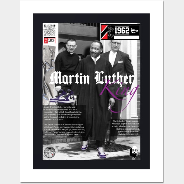 Martin Luther Sneaker Head Wall Art by theofficialdb